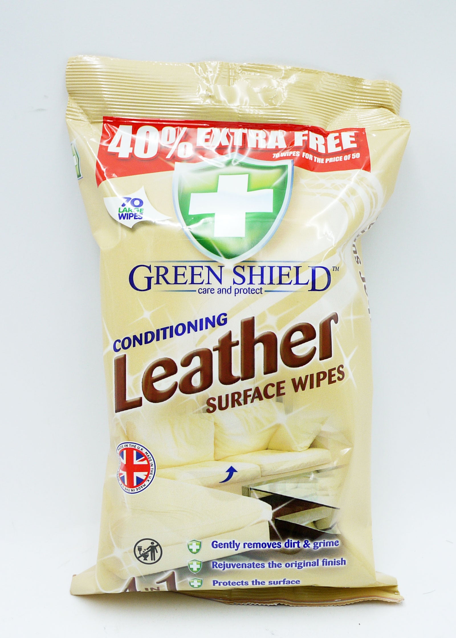 GREENSHIELD LEATHER CONDITIONER WIPE 12 PACK GREENSHIELD LEATHER CONDITIONER WIPE 12 PACK